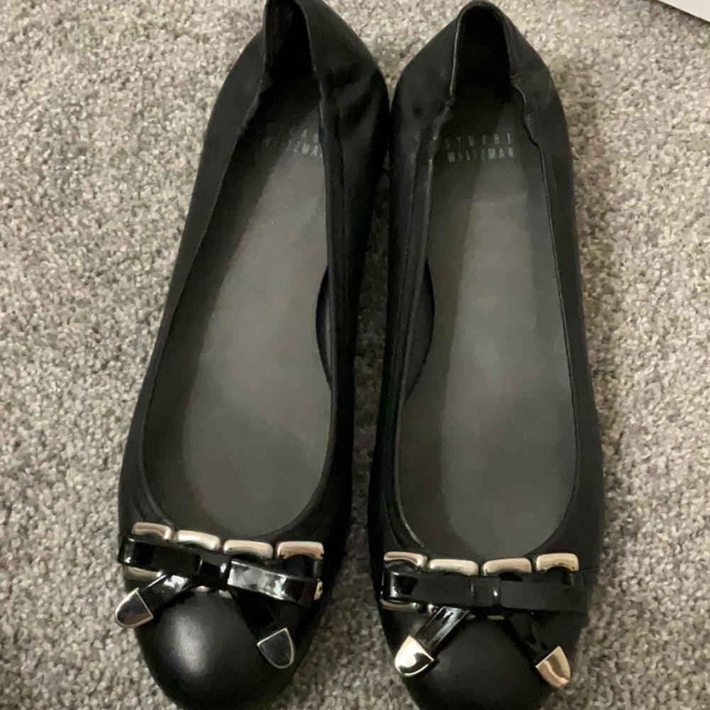 Stuart Weitzman Black Leather Flat - Picture 7 of 7